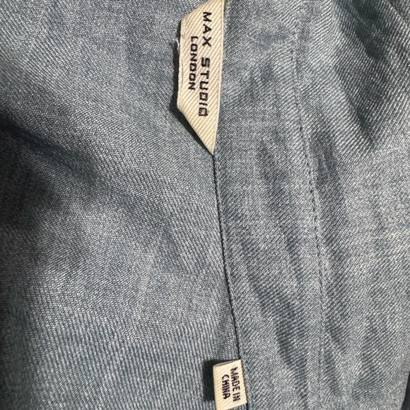 Max Studio London Blue Tiered Button‑Front Dress • Size XL • Pockets - Picture 4 of 4